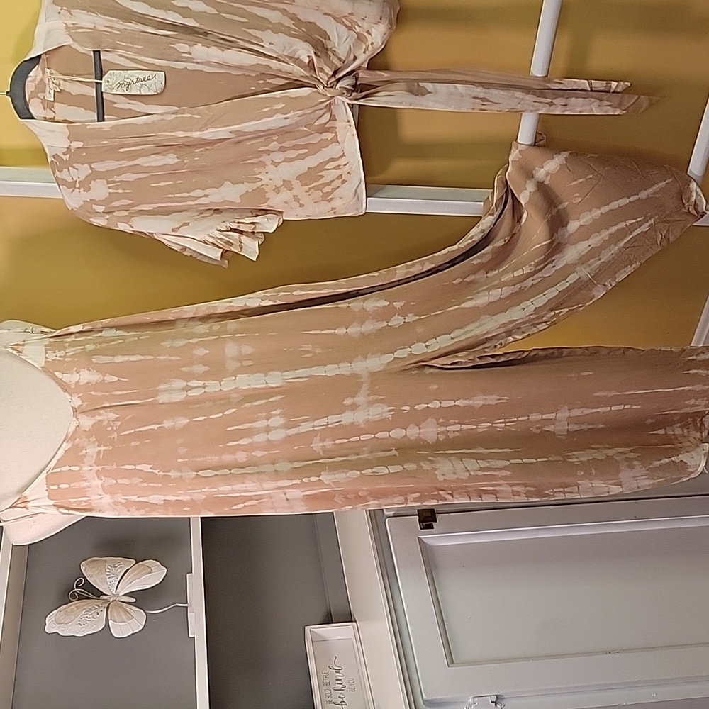 Mystree Tie-Dye Lounge 3 Piece Set - Blush Beige - Picture 9 of 12